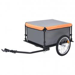 Remorque de bicyclette gris et orange 65 kg 02_0021140