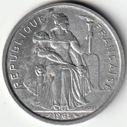 Pièce de Monnaie Polynésie française 5 francs sans IEOM 1965