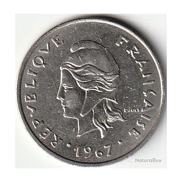 Pice de Monnaie Polynsie franaise 20 francs Sans  IEOM 1967