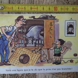 illustrateur bozz créateur de Spirou carte postale humoristique année 60