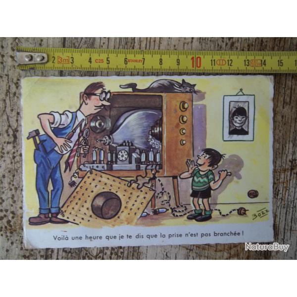 illustrateur bozz crateur de Spirou carte postale humoristique anne 60