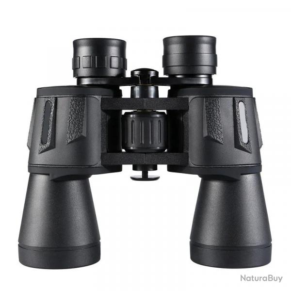 Jumelles militaires 20x50 HD BAK4 Longues Portes Etanches IPX4 pour Camping Chasse Observation Noir