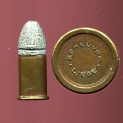 .440 Rim Fire Revolver - TRES RARE cartouche annulaire - beau marquage en relief : EPREUVE LIEGE