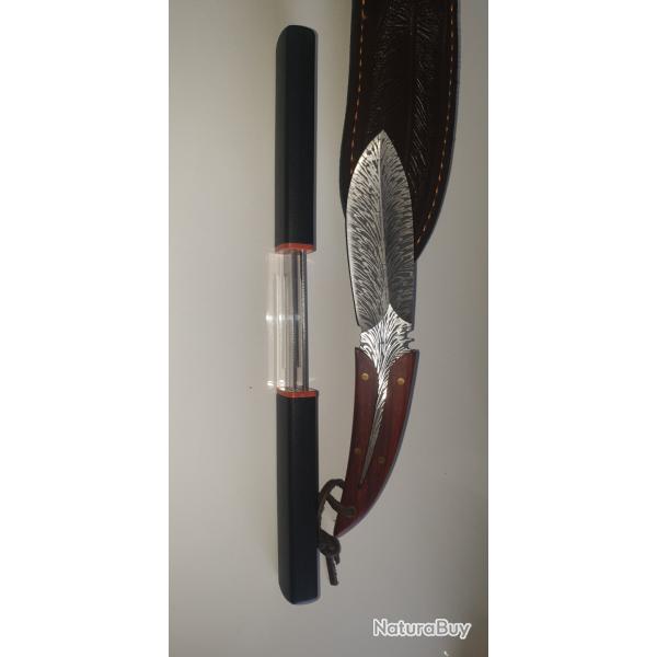 Couteau Plume + cadeau couteau double lame 1 sans rserve !!!!!