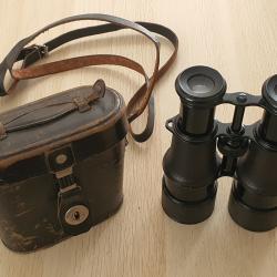 Jumelles avec étui  cuir noir WW1 14 18