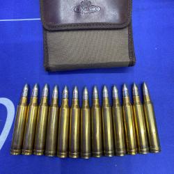 Lot de 13 balles Rws Uni Classic cal.300 Win Mag + pochette à balle