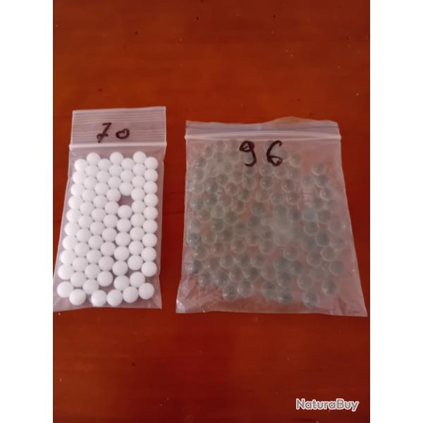 lot de 96 billes en verre de prcision T4E cal 43+70 billes brise glace polymre T4E cal 43