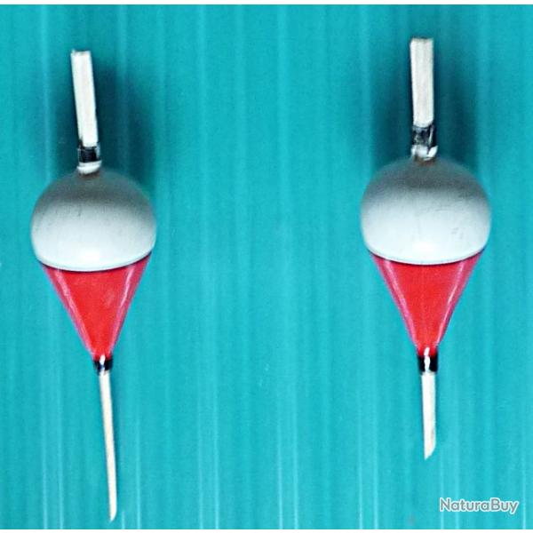 2 Flotteurs collection type poire - 9 gr.