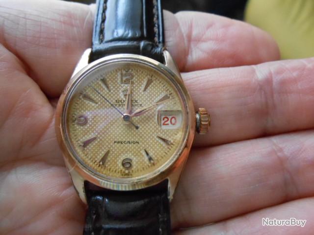 Montre Lip Parchoc Plaqué Or Mécanique - Cadran Nid D'abeille Vintage Vers 1960 - Fonctionnelle