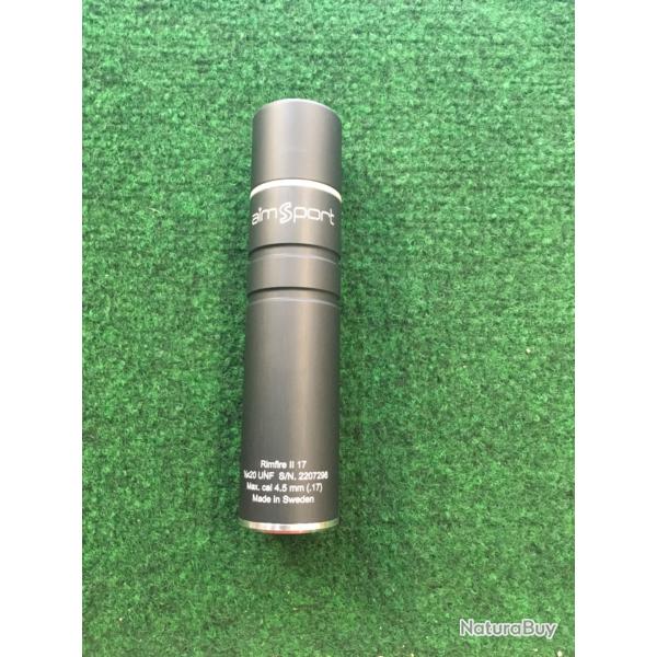 Silencieux AIMSPORT RIMFIRE II Calibre .17 (type 17HMR) (max 4,5mm)  en 1/2x20 UNF