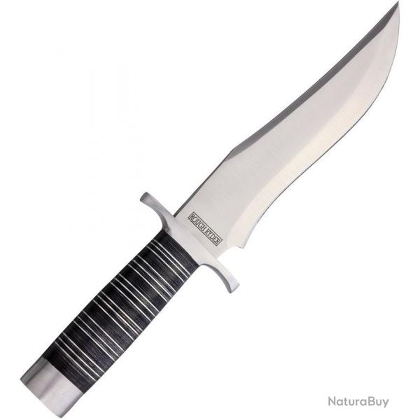 Couteau Poignard Rough Ryder Large Bowie Lame Acier Inox Manche Bois tui Cuir RR2391