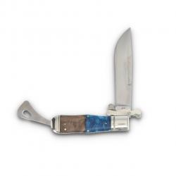 Couteau Rough Rider Pandora Swirl Lame Drop Point Acier 440 Manche Bois et Résine Slipjoint RR2654