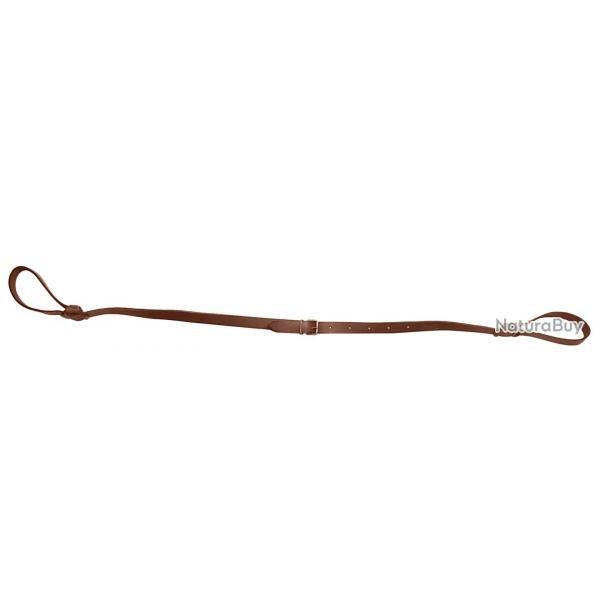 COUNTRY SELLERIE - BRETELLE CUIR PLEINE FLEUR DOUBLE LASSO PLATE