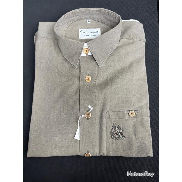 CHEMISE IMPERIAL MOTIF FAISAN TAILLE M NEUVE DESTCKAGE CHASSE ENCHERE