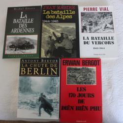 Lot 5 livres batailles célèbres