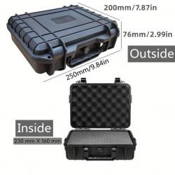 MALETTE + 2 CADENAS POUR ARME DE POING 3 COUCHES DE MOUSSE DONT UNE MODULABLE A LA FORME DE L'ARME