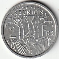 Pièce de Monnaie De La Réunion 2 francs 1970 Rare recherchée Qualité seulement 300 000