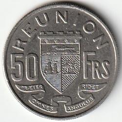 Pièce de Monnaie De La Réunion 50 francs 1962 Rare recherchée Qualité