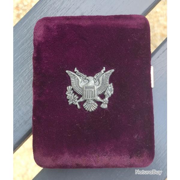 Coffret pour Pices mdaille Dollars US USA boite vide 45 mm velour aigle