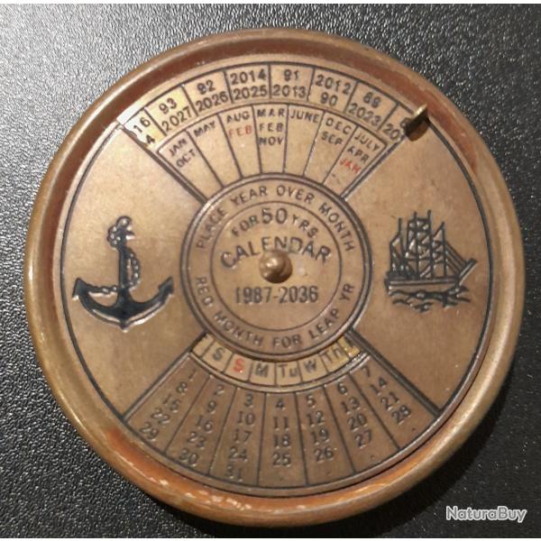 ANCIEN CALENDRIER PERPETUEL 50 ANS ANNE 1987 - 2036