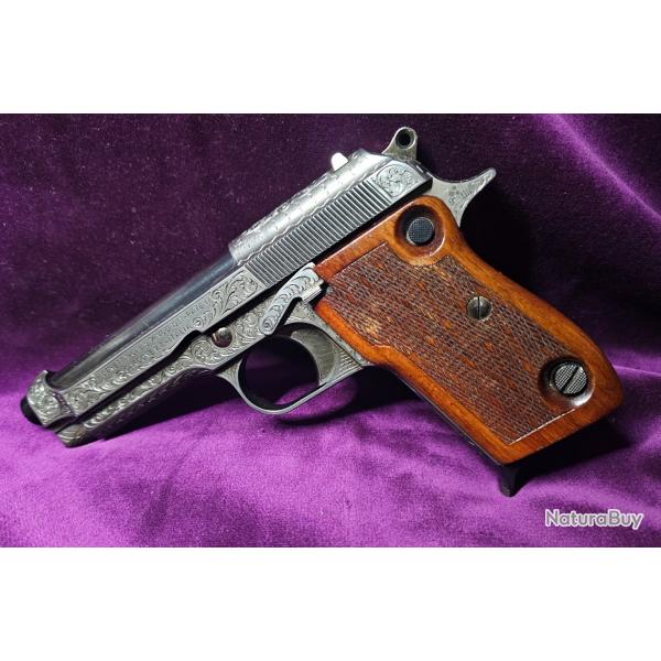 Pistolet BERETTA, Mod 1951, LUXE, calibre 9x19, GRAVURES magnifique, 1967, Catgorie B