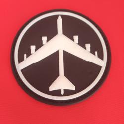 écusson pvc 3d avion b52 système scratch diamètre 8 cm