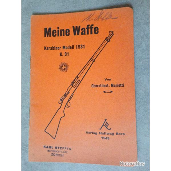 1943 Notice technique du fusil suisse Mein Waffe K31 - Trs rare