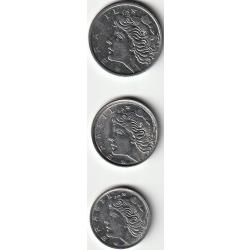 Lot de 3 Pièces de Monnaie Brésil 1967 1 Centavo , 2 Centavos et 5 Centavos