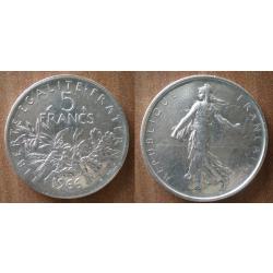 France 5 Francs 1966 Piece Semeuse Argent Frc Frcs Frs