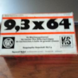 1 boîte de munitions RWS 9,3x64 T-Mantel 18,5g