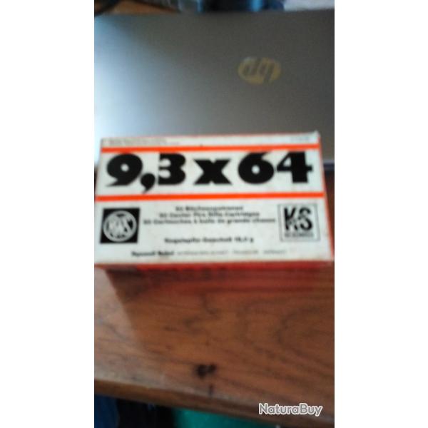 1 bote de munitions RWS 9,3x64 T-Mantel 18,5g