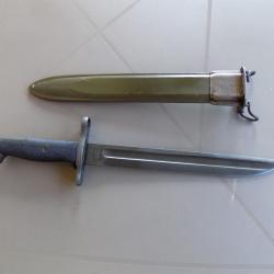 Baïonnette américaine  Modèle 1905-E1 fabricant S.A. 1908 coupe bowie.