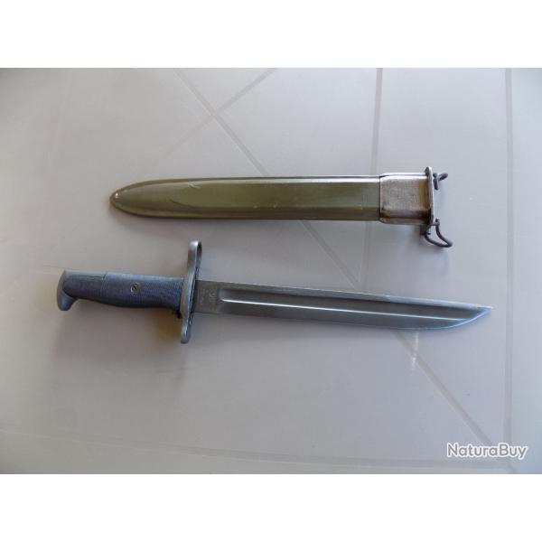 Baonnette amricaine  Modle 1905-E1 fabricant S.A. 1908 coupe bowie.