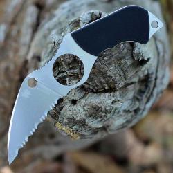 Couteau Spyderco Swick 6 Lame Wharncliffe Acier LC200N Serr Manche G10 Noir Étui USA SCFB14S6