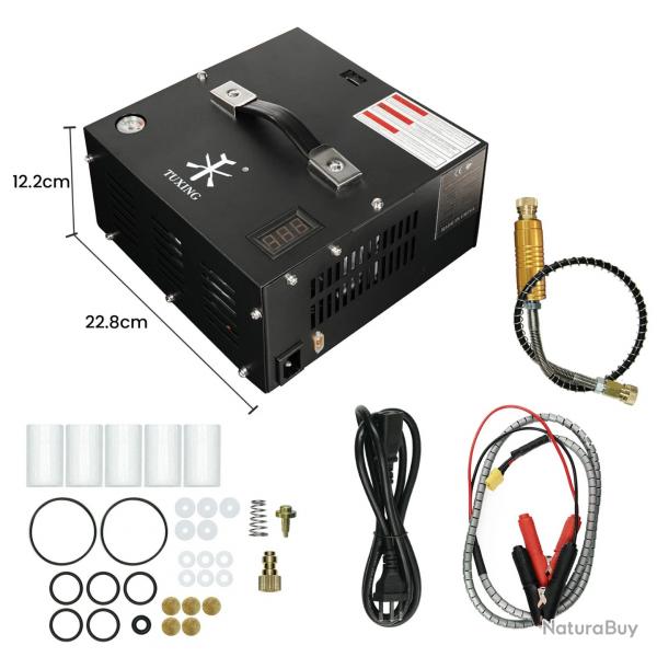 Compresseur PCP 4500Psi 300Bar 220V/12V - TUXING TXES061 - Pompe lectrique portable