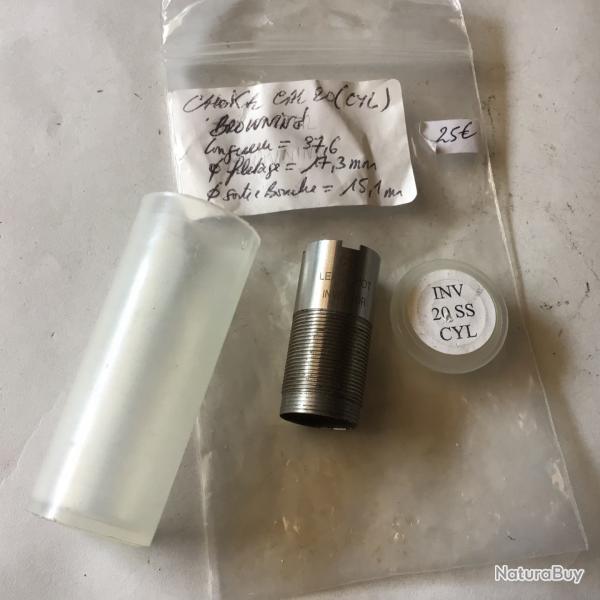 VENDU PAR LE-CUIRASSIER CHOKE BROWNING CALIBRE 20 ( CYLINDRIQUE )