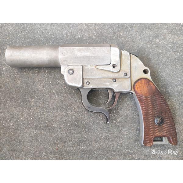 Rare pistolet lance fuse allemand Heym calibre 4