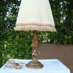 LAMPE A CHEVET  PIED BRONZE