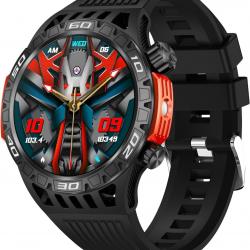 Montre Connectée Homme AMOLED Appels Bluetooth  Sports Torche GPS 5ATM Suivi Santé complet Noir