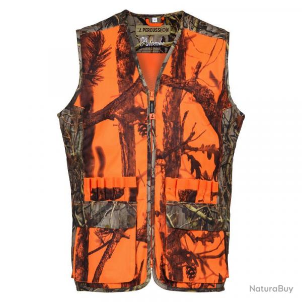 Prix de dpart  1 !! Gilet chasse Palombe GhostCamo Blaze Black Percussion Taille XXL