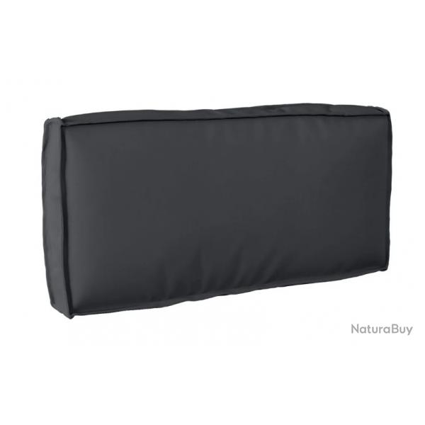 Coussin dossier noir 80x40x12 cm en tissu Oxford pour canap palette intrieur