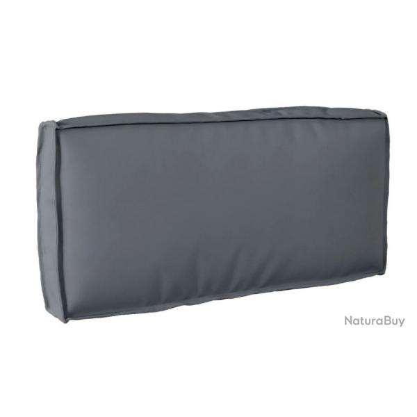 Coussin dossier anthracite 80x40x12 cm en tissu Oxford pour canap palette intrieur