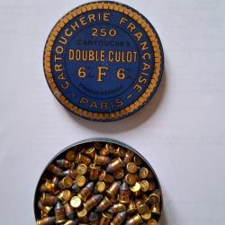 RARISSIME BOITE BALLES AVEC BON RECLAMATION CARTOUCHERIE FRANçAISE FLOBERT 6 mm 6MM 6F6 FRANCAISE