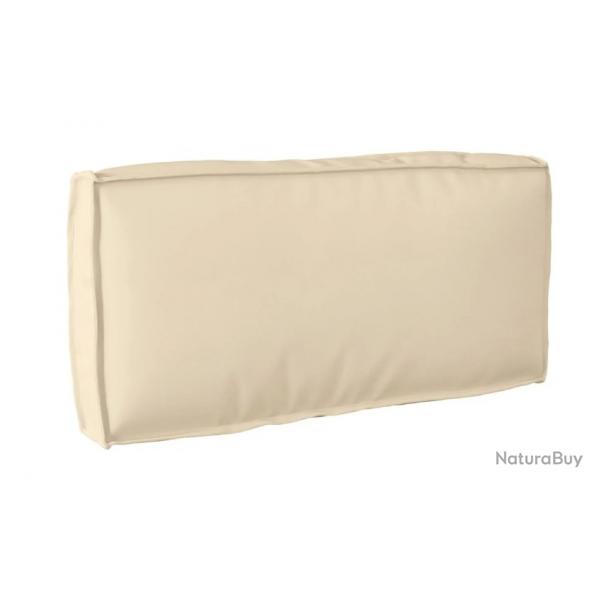 Coussin dossier beige 80x40x12 cm en tissu Oxford pour canap palette intrieur