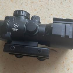 Lunette de visée type ACOG 4x32 Theta Optics + Killflash - Très bon état