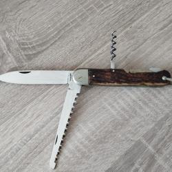 Couteau ancien Bargeon 3 outils inox chasse