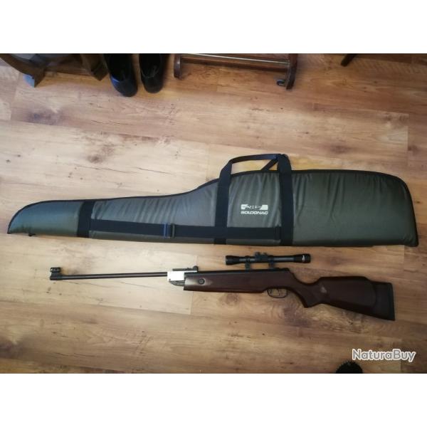 carabine air comprim avec lunette et housse de transport modle INDUSTRY BRAND QB27 4,5mm
