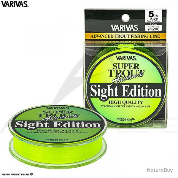 Fils nylon VARIVAS Super trout advance sight edition 100m  0.20mm
