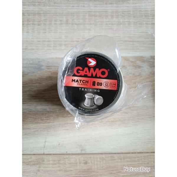4 BOITES Plombs MATCH CLASSIC 4,5 mm - GAMO 500 + 2 botes match kugeln pleines + 1 bote offerte