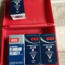 3 boîtes Balles CCI Standard Velocity - Cal. 22LR - 22LR / 40 grain Target + 1 ouverte offerte